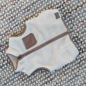 Carter's Little Planet Cream and Tan Sherpa Vest for Toddler